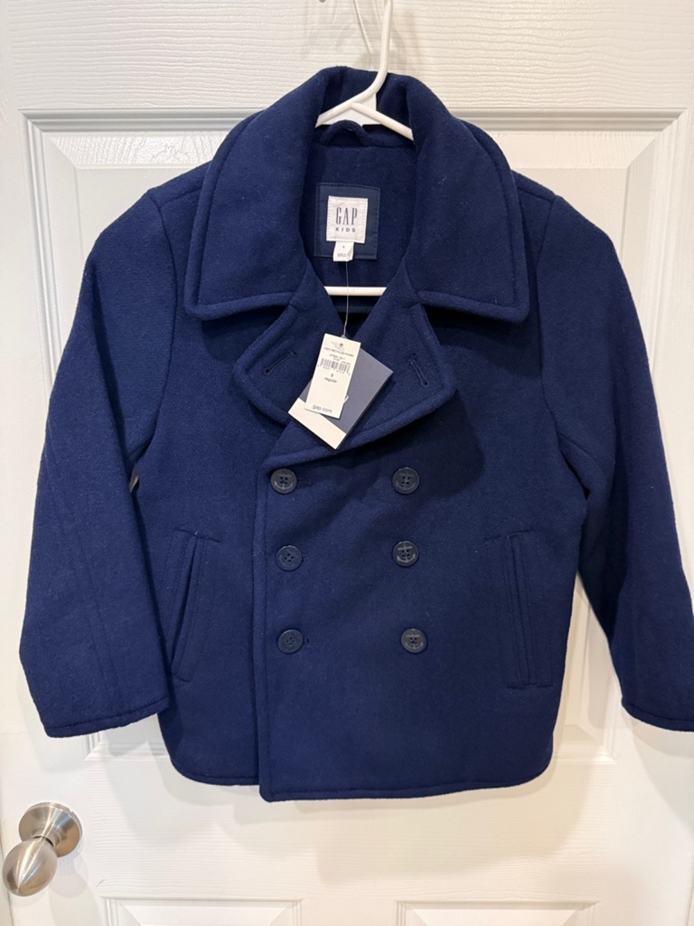GAP Kids Navy Double-Breasted Pea Coat